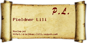 Pieldner Lili névjegykártya